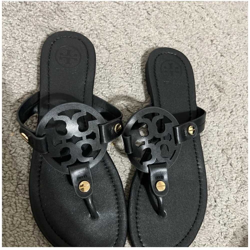 Tory Burch Black Leather Sandals